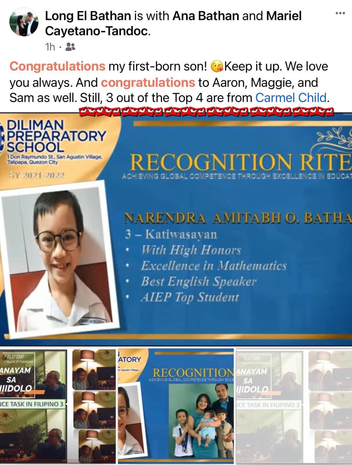 Highlight 7 - Carmel Child testimonial or achievement