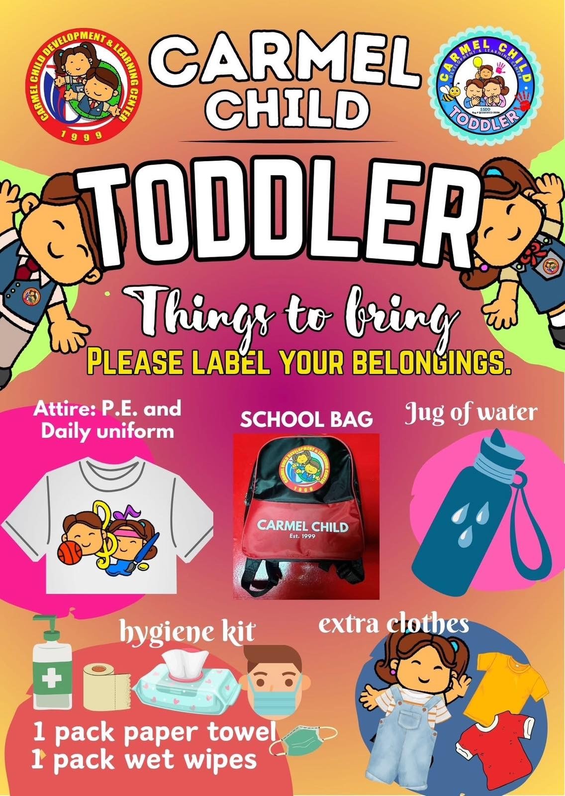 Toddler Things to Bring