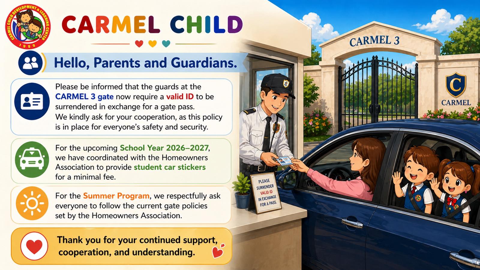 Carmel Child III Guidelines