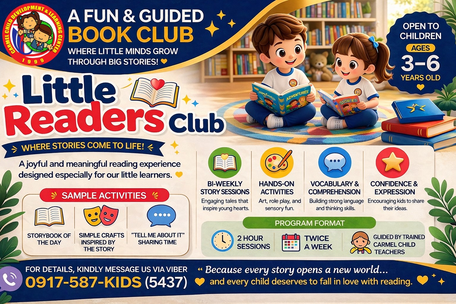 Little Readers Club program overview at Carmel Child