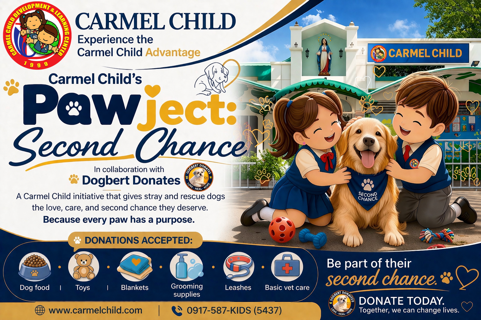 Pawject: Second Chance — Carmel Child community initiative with Dogbert Donates for stray and rescue dogs