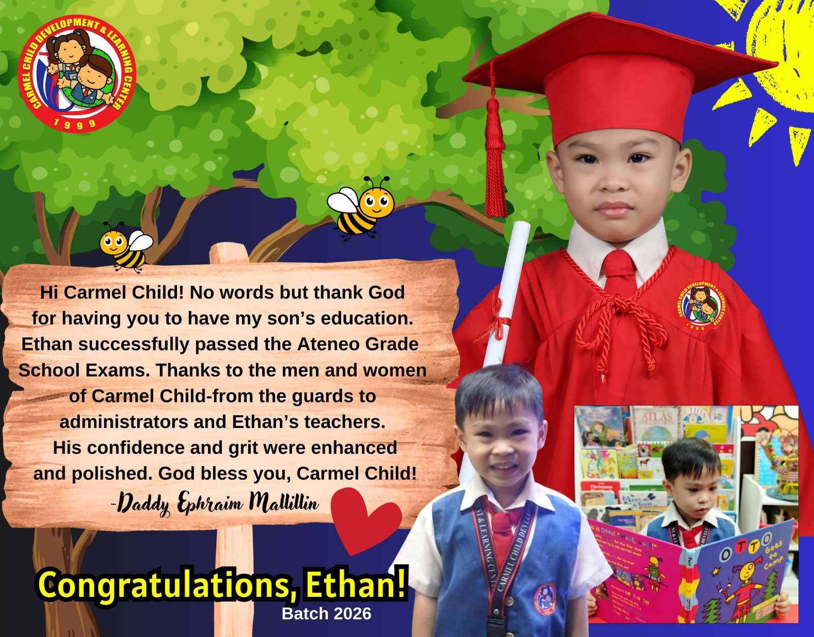 Highlight 22 - Carmel Child testimonial or achievement
