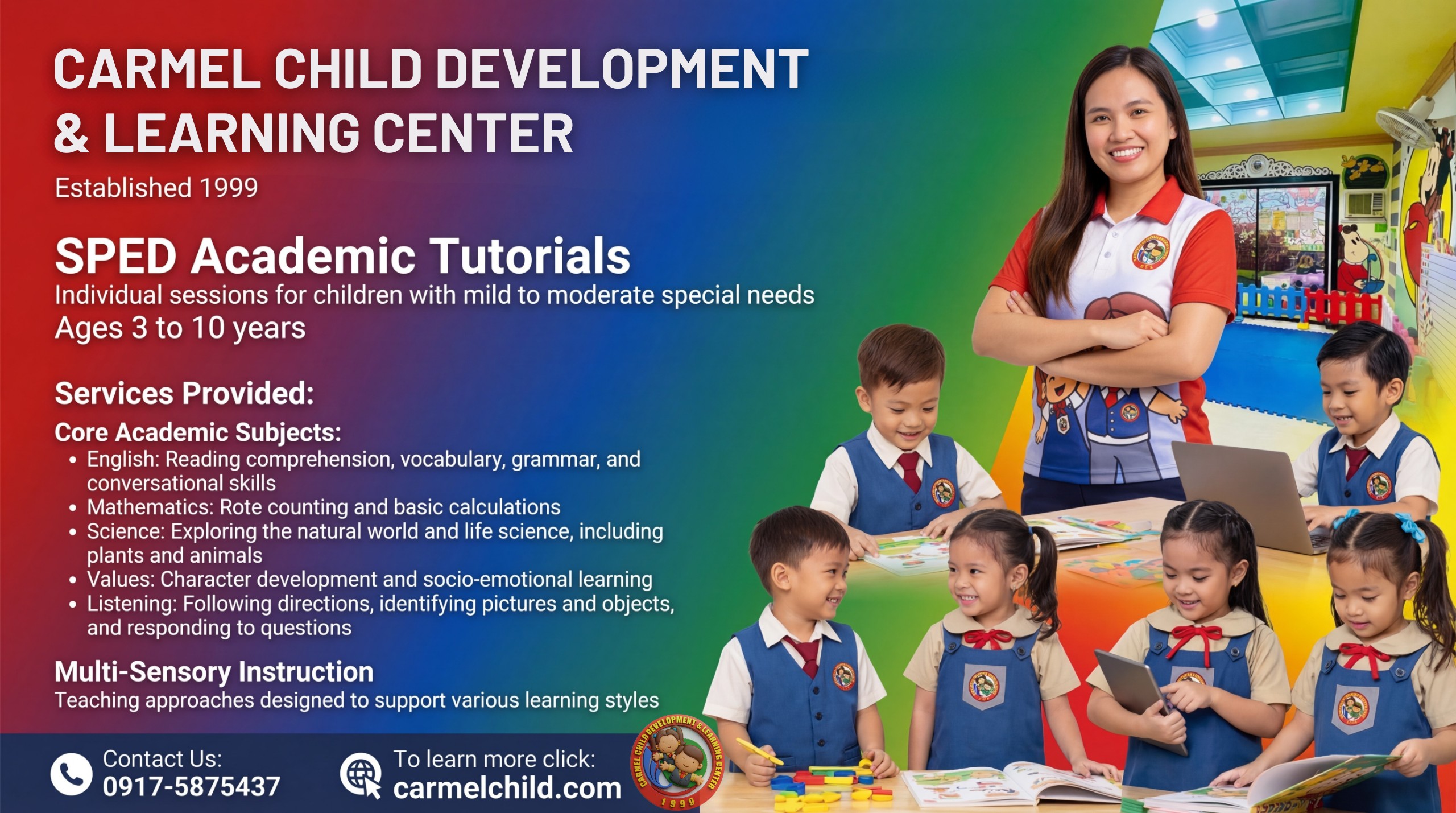 SPED Academic Tutorials - Carmel Child Development & Learning Center