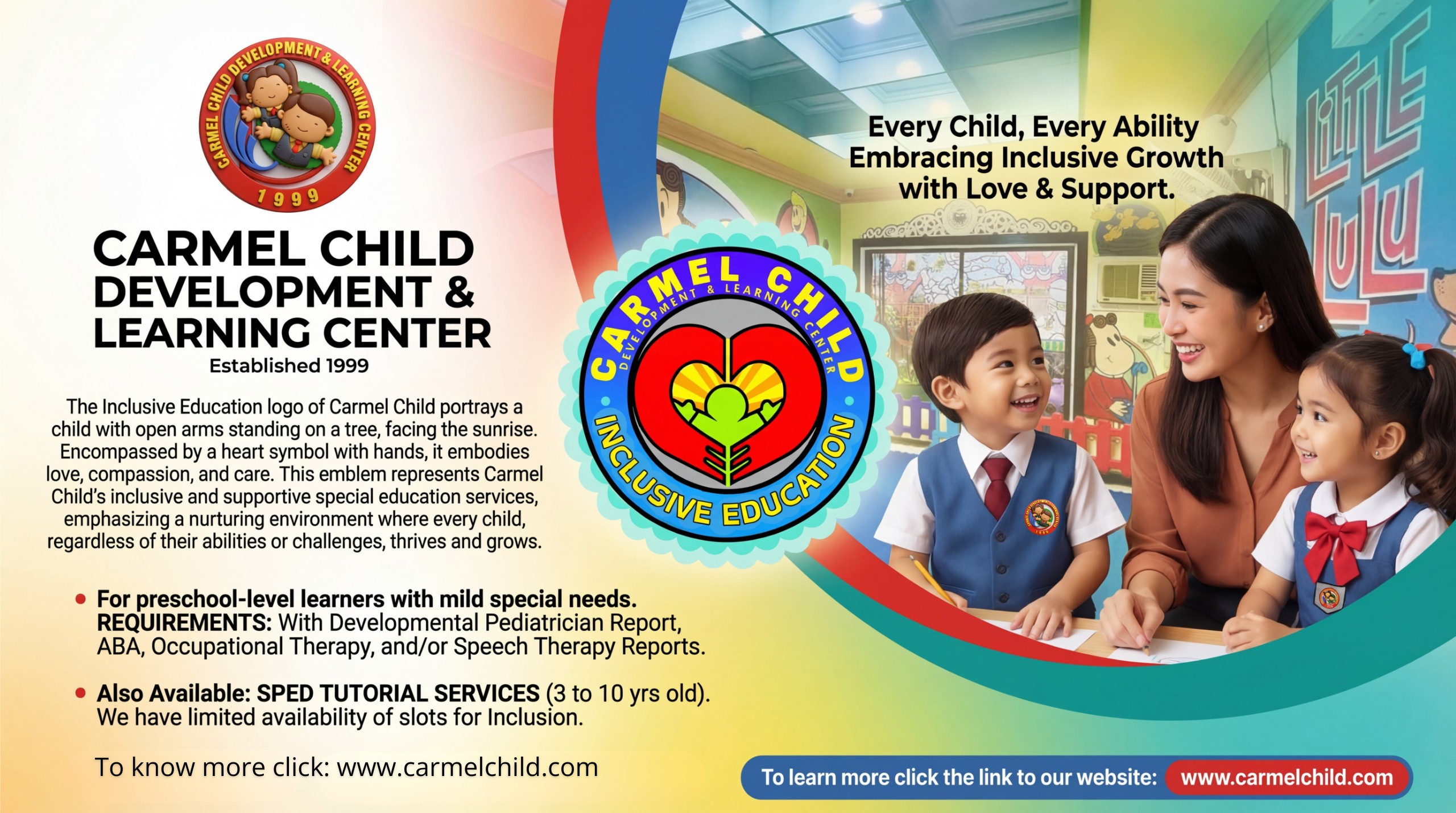 SPED Tutorials Promotional - Carmel Child Development & Learning Center